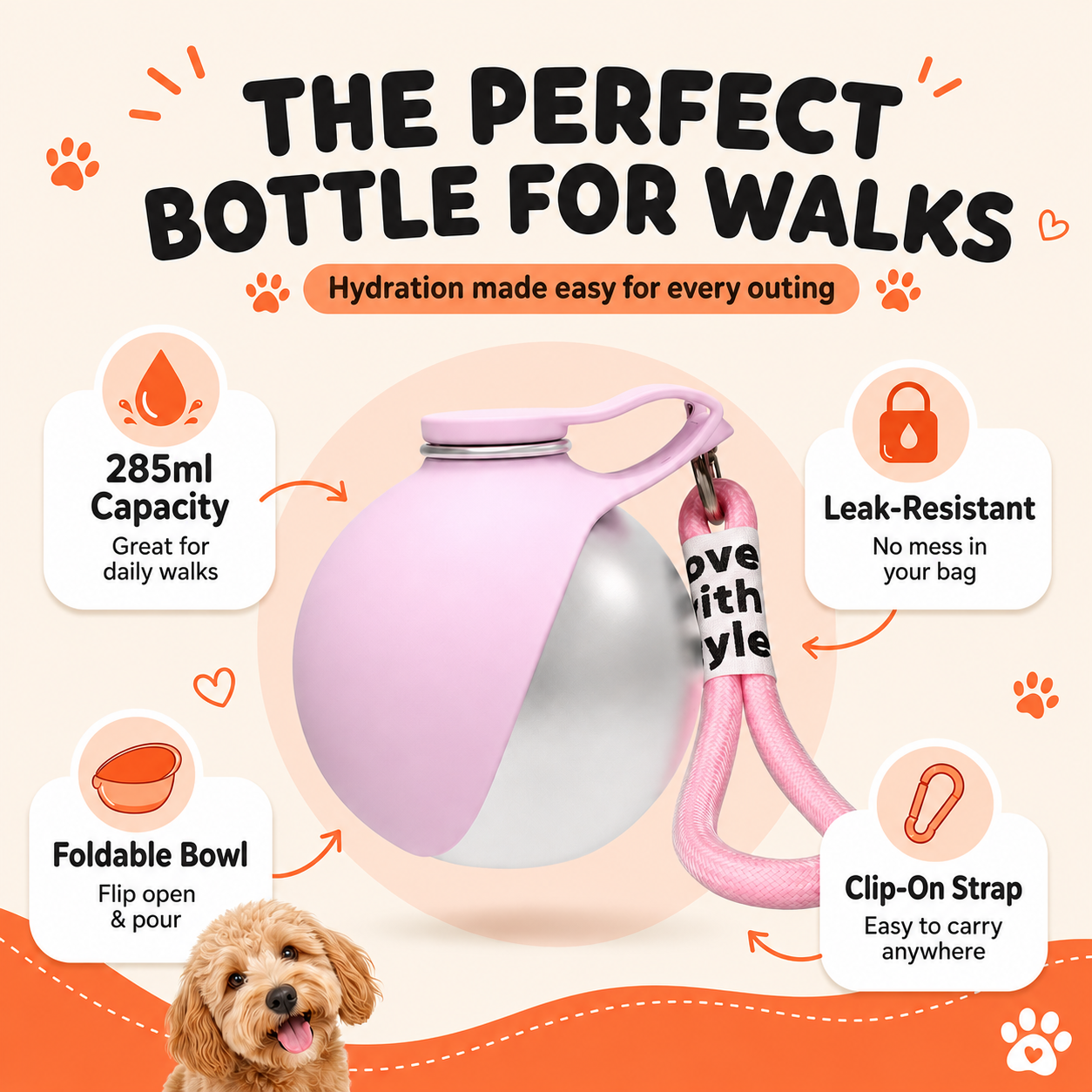 PawSip™ Portable Dog Water Bottle