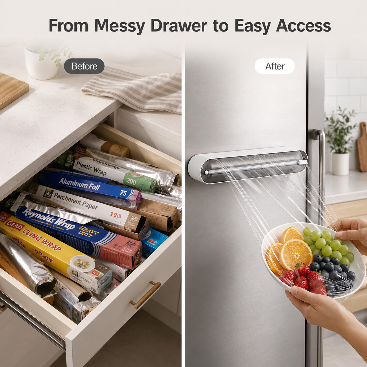 Magnetic Kitchen Wrap Dispenser